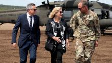 Secretary of the Army Christine Wormuth visits troops deployed to Riga, Latvia. (Credit: U.S. Army/Staff Sgt. Tae Harrison)