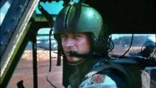 Then-1st Lt. Larry Taylor at the controls of a UH-1 ‘Huey’ helicopter in Vietnam in an undated photo. (Credit: Courtesy of Lewis Ray)