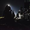 Soldiers with the 49th Transportation Battalion, 13th Expeditionary Sustainment Command, move equipment at Zutendaal Army Depot, Belgium. (Credit: U.S. Army/Bryan Gatchell)