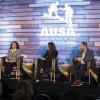 Panelists speak at an event on spouse employment at the AUSA annual meeting.