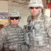 Then-Lt. Gen. Dempsey, left, and then-Maj. Gen. Hertling in Mosul, Iraq, in 2008.