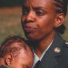SPC April Gallop and her son Elisha, both were present at the Pentagon on 9/11